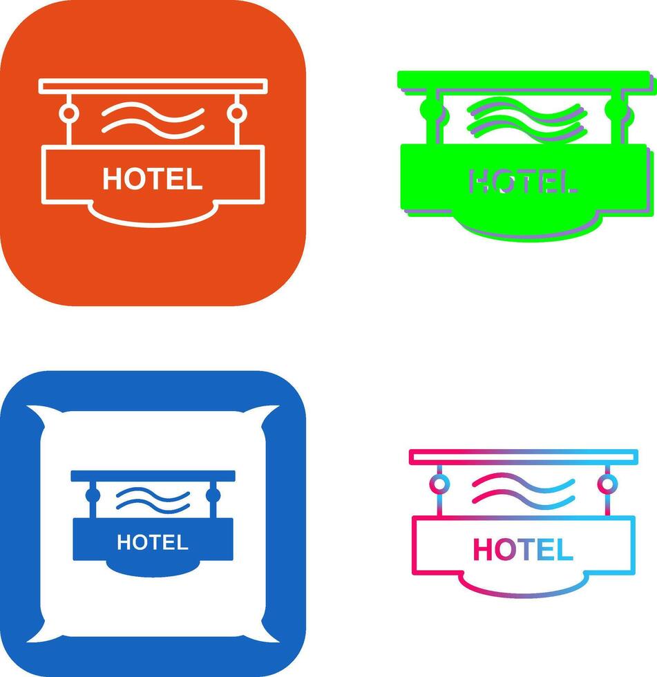 Hotel Sign Icon Design vector