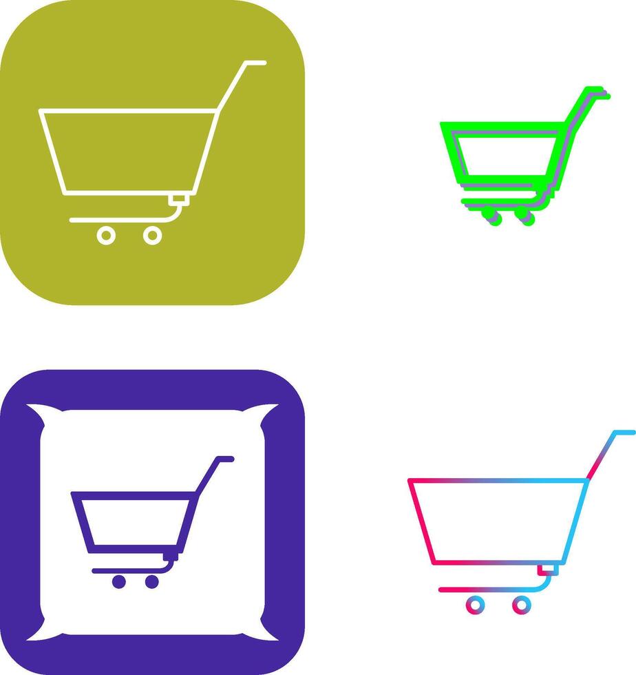 Unique Empty Cart Icon Design vector