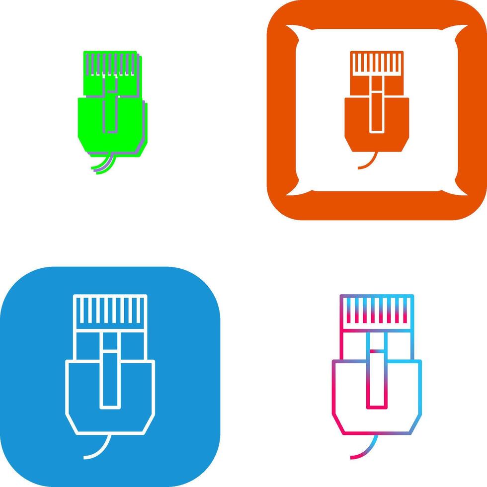 Unique Internet Cable Icon Design vector