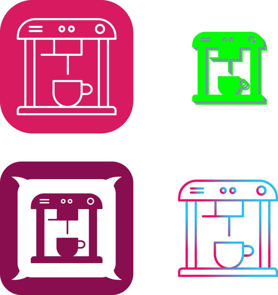 Unique Coffee Machine Icon Design vector