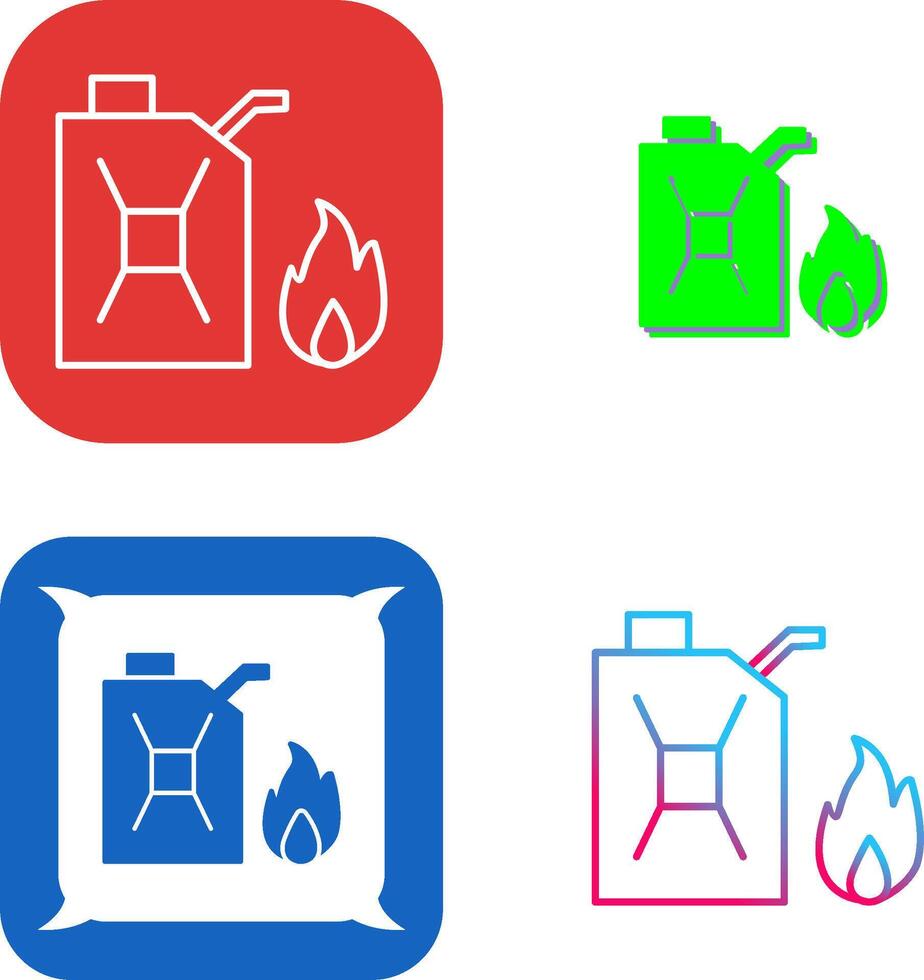 Unique Fuel to Fire Icon Design vector