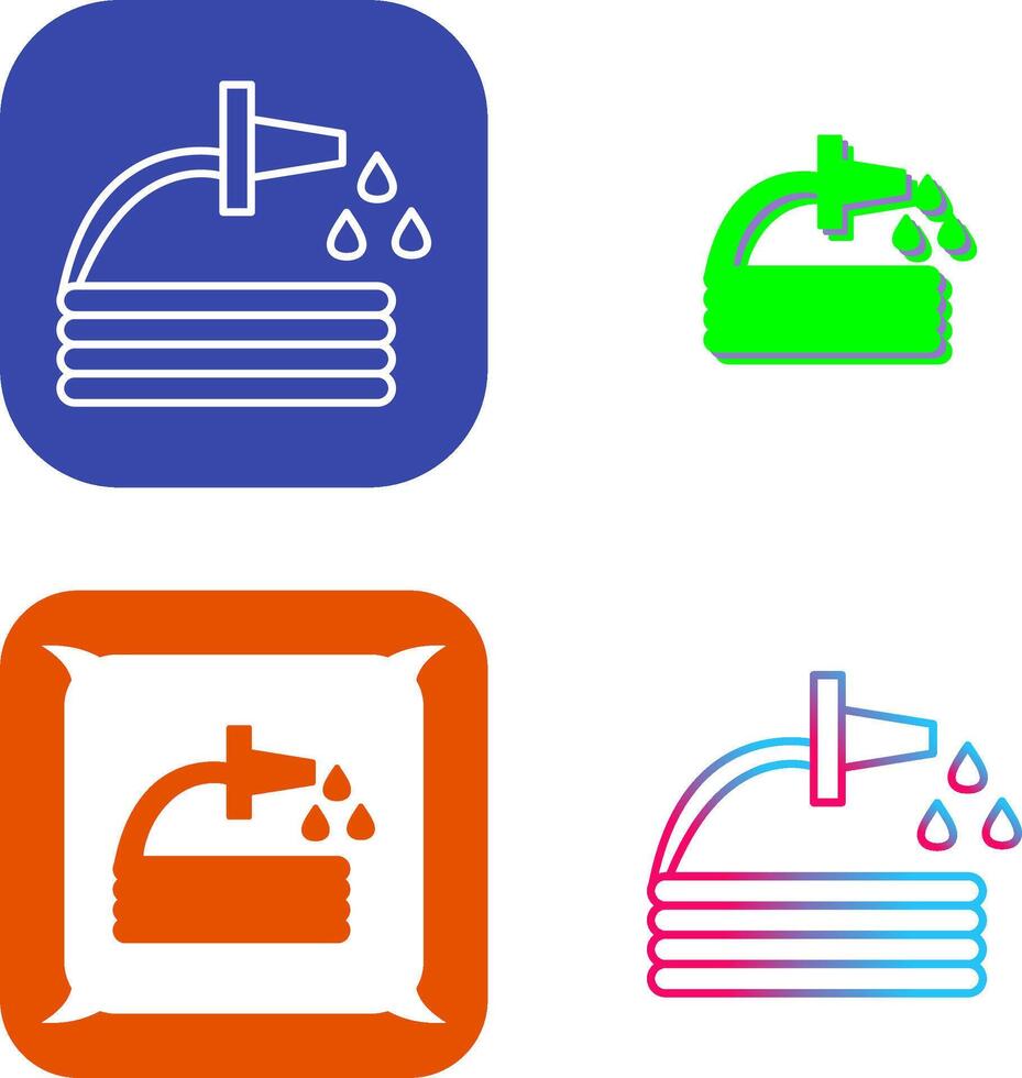 Unique Water Hose Icon Design vector