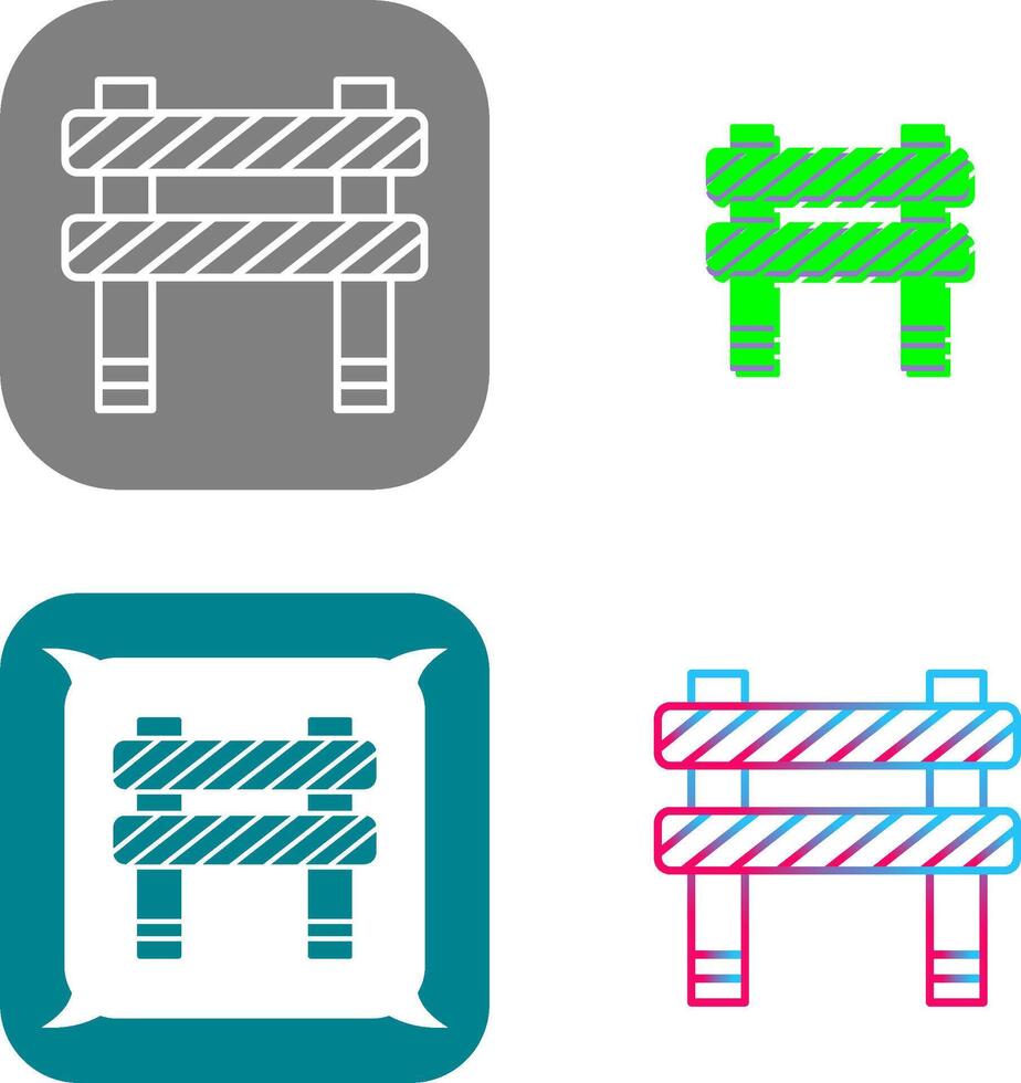 Unique Barrier Icon Design vector