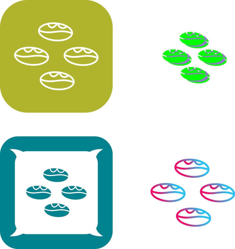 Coffee Beans Icon Design vector
