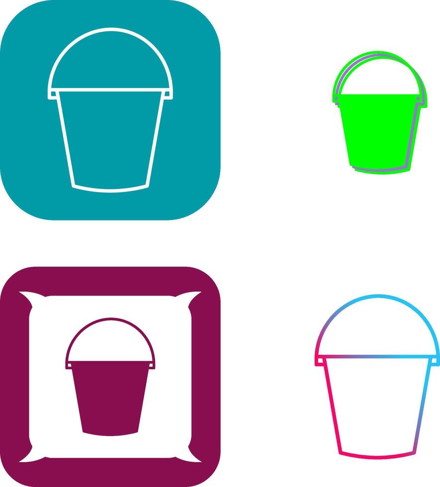 Water Bucket Icon Design vector