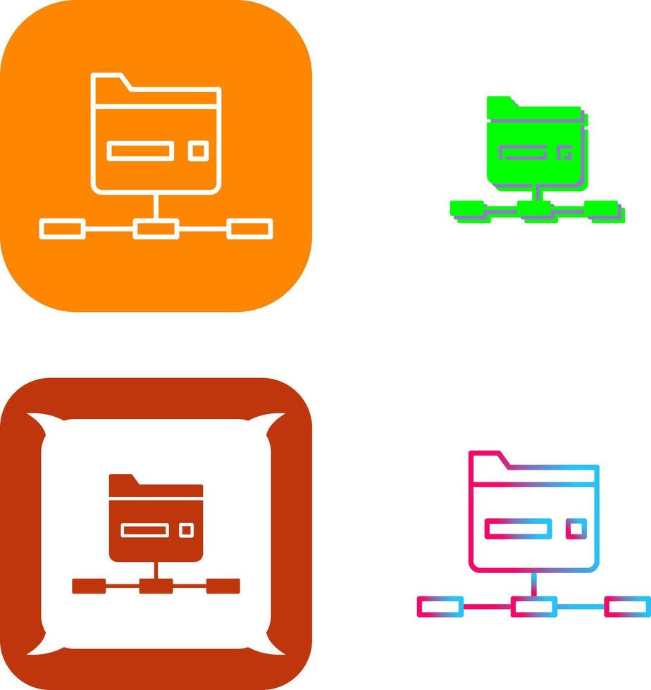 Network Folder Icon Design vector