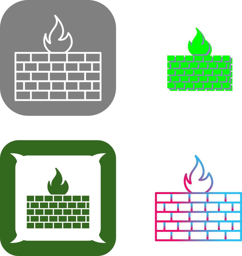 Firewall Icon Design vector