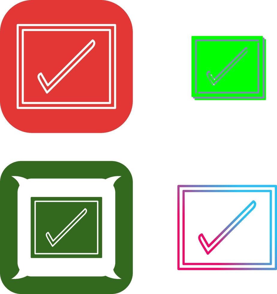 Checkbox Icon Design vector