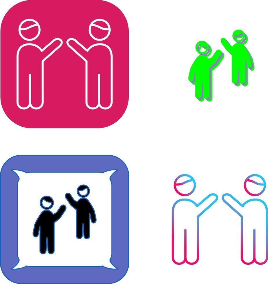 Waing to people Icon Design vector