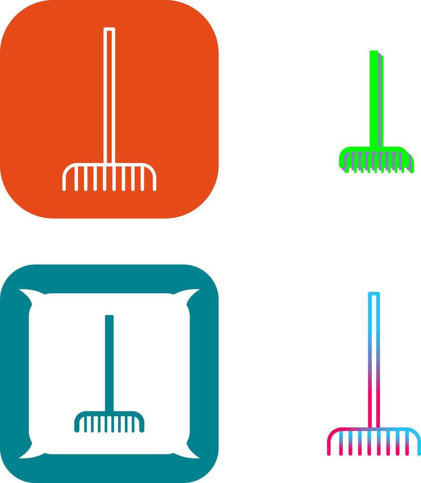 Fork picking Leaves Icon Design vector
