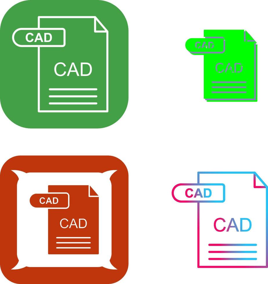 CAD Icon Design vector