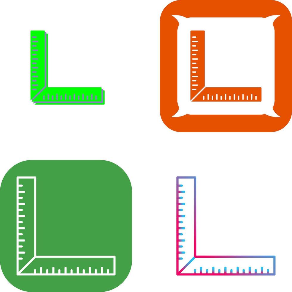 square Ruler Icon Design vector