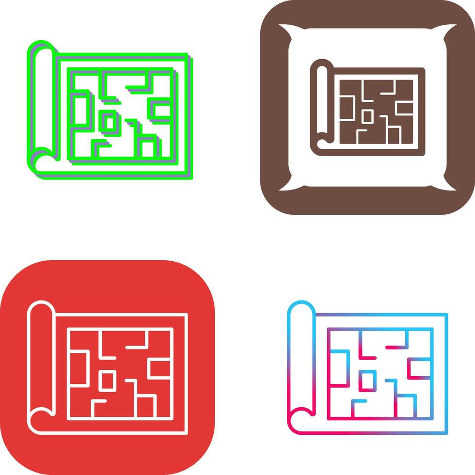 Blueprint Icon Design vector