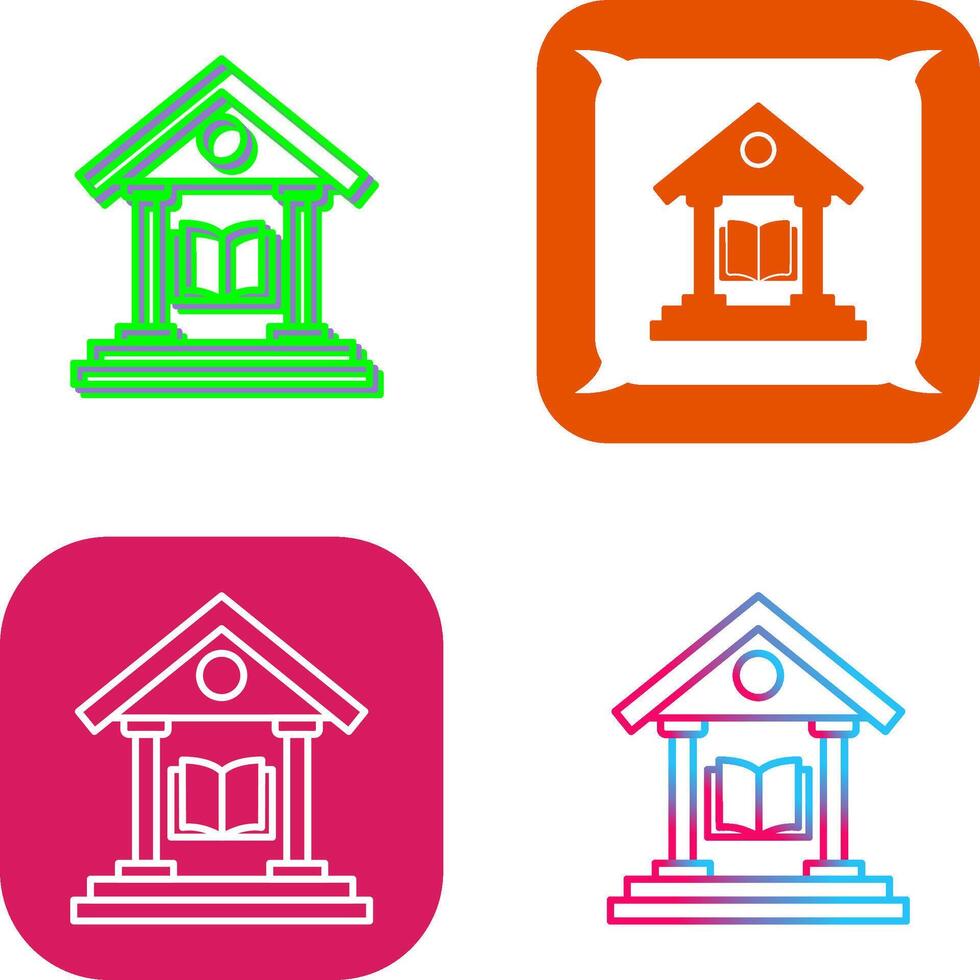 Library Icon Design vector
