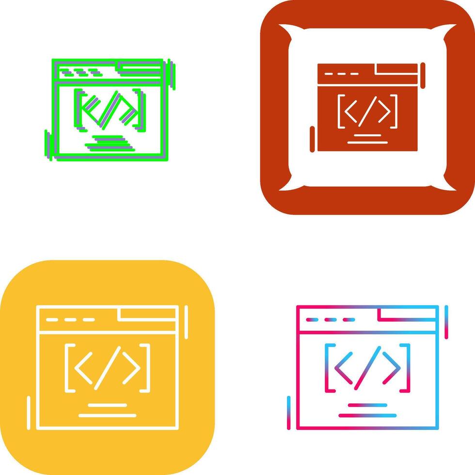 Web Coding Icon Design vector