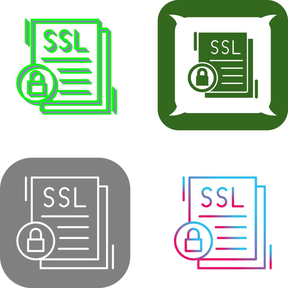 SSL Icon Design vector