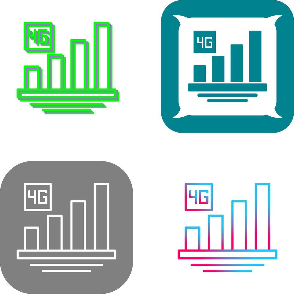 4G Icon Design vector