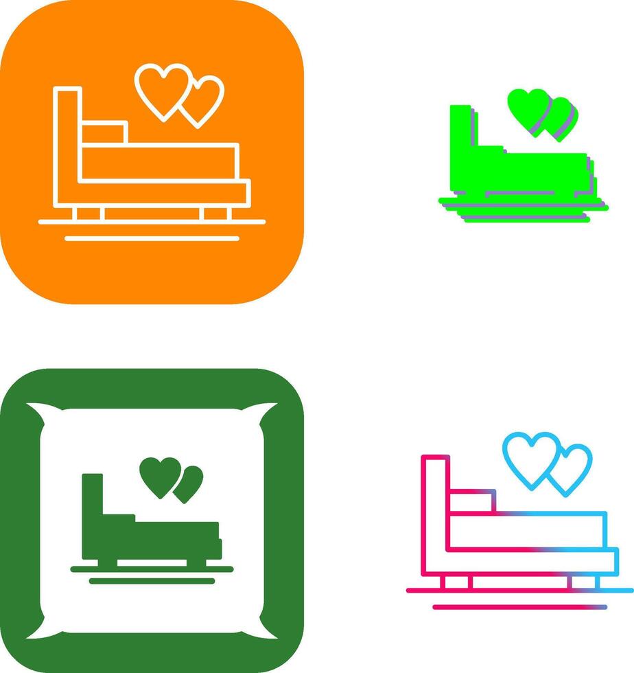 Honeymoon Icon Design vector