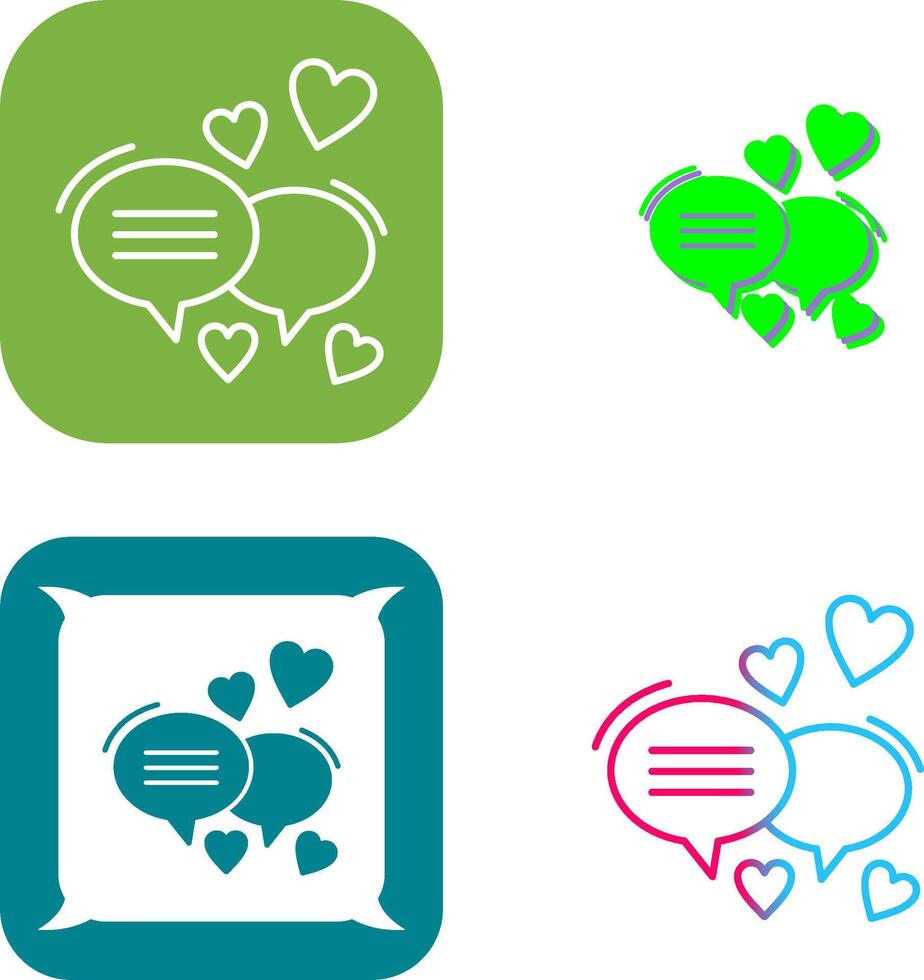 Love Chat Icon Design vector