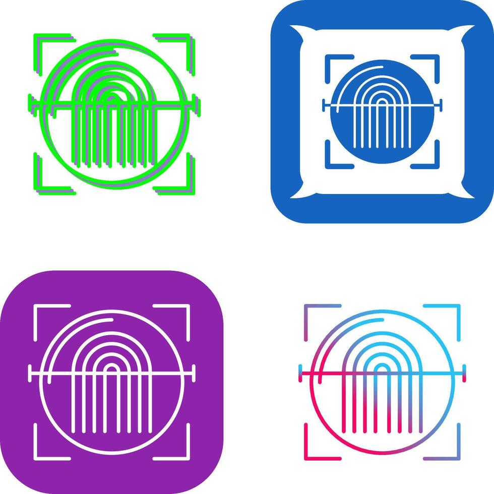 Fingerprint Scanner Icon Design vector