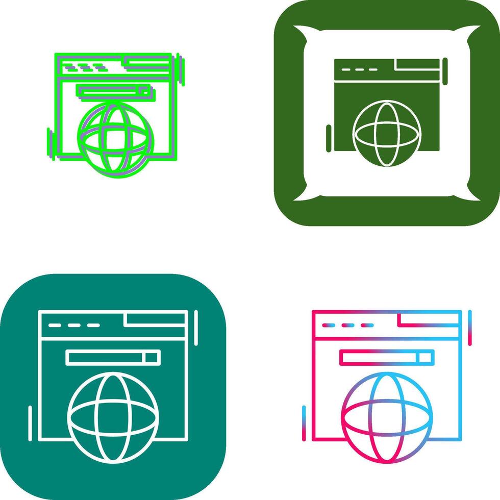 Browser Icon Design vector