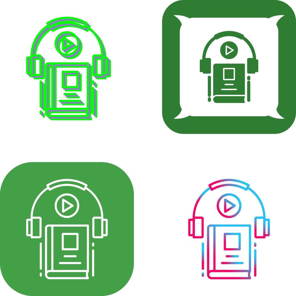 Audio Book Icon Design vector