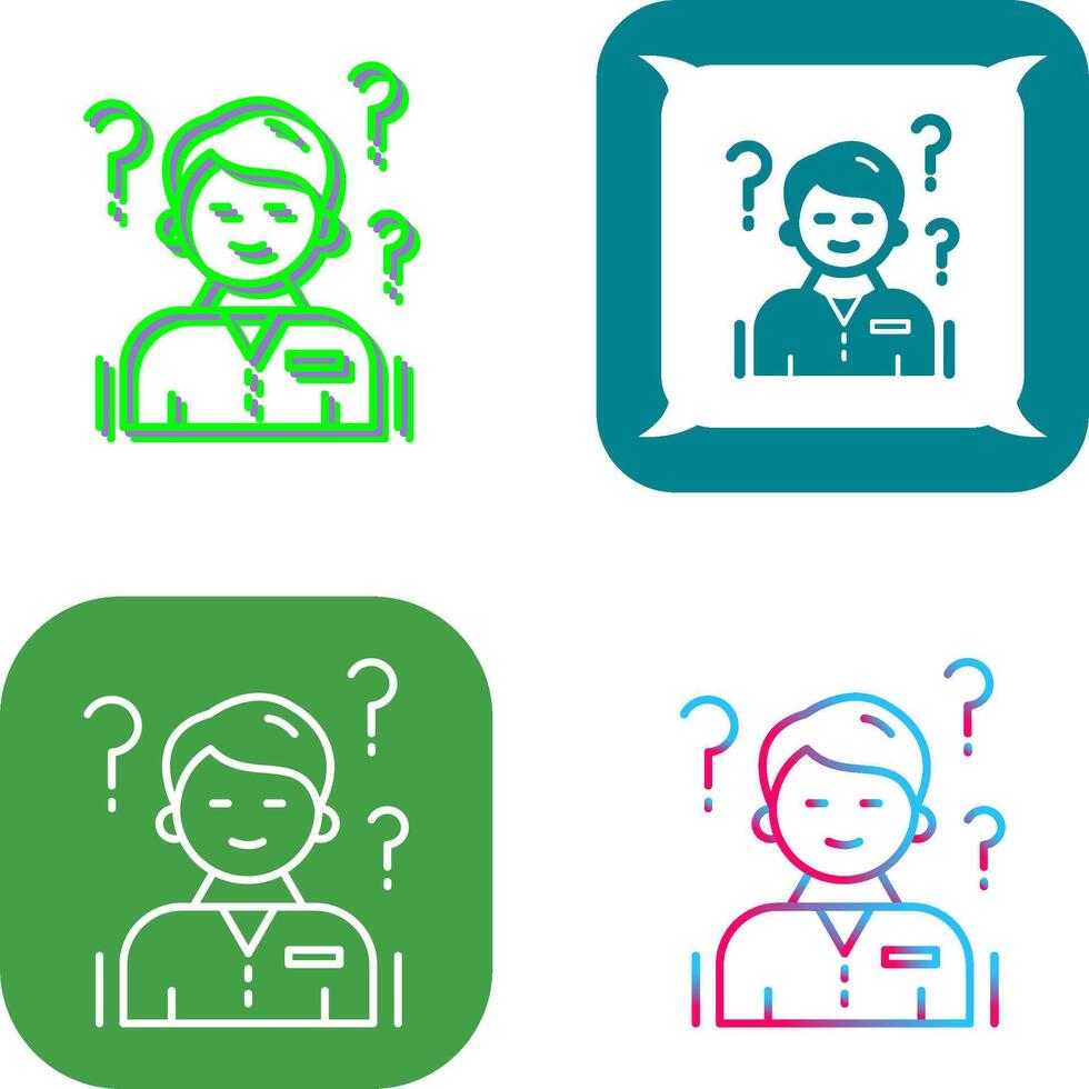 Confuse Icon Design vector
