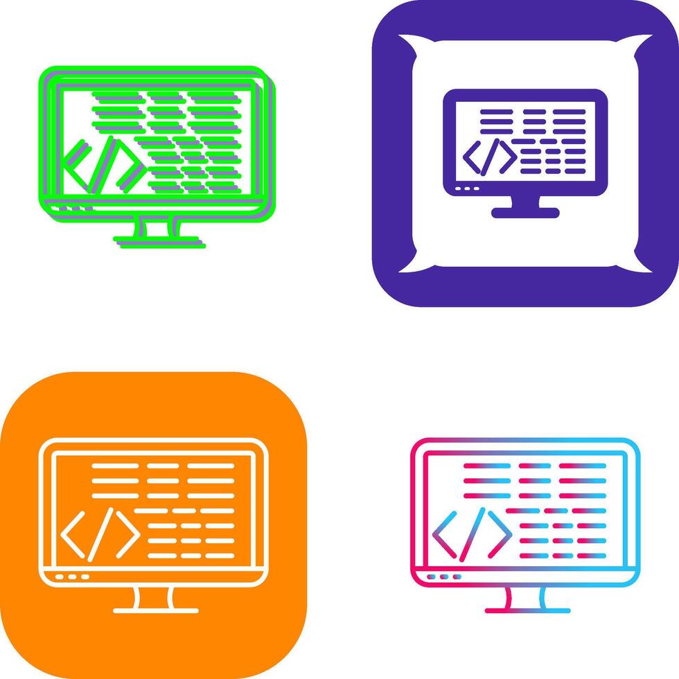Coding Icon Design vector