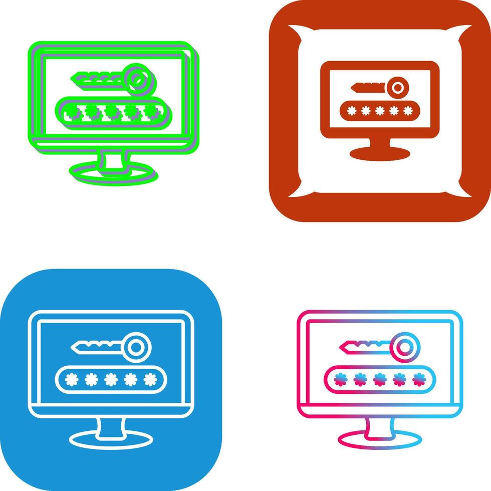 Password Icon Design vector