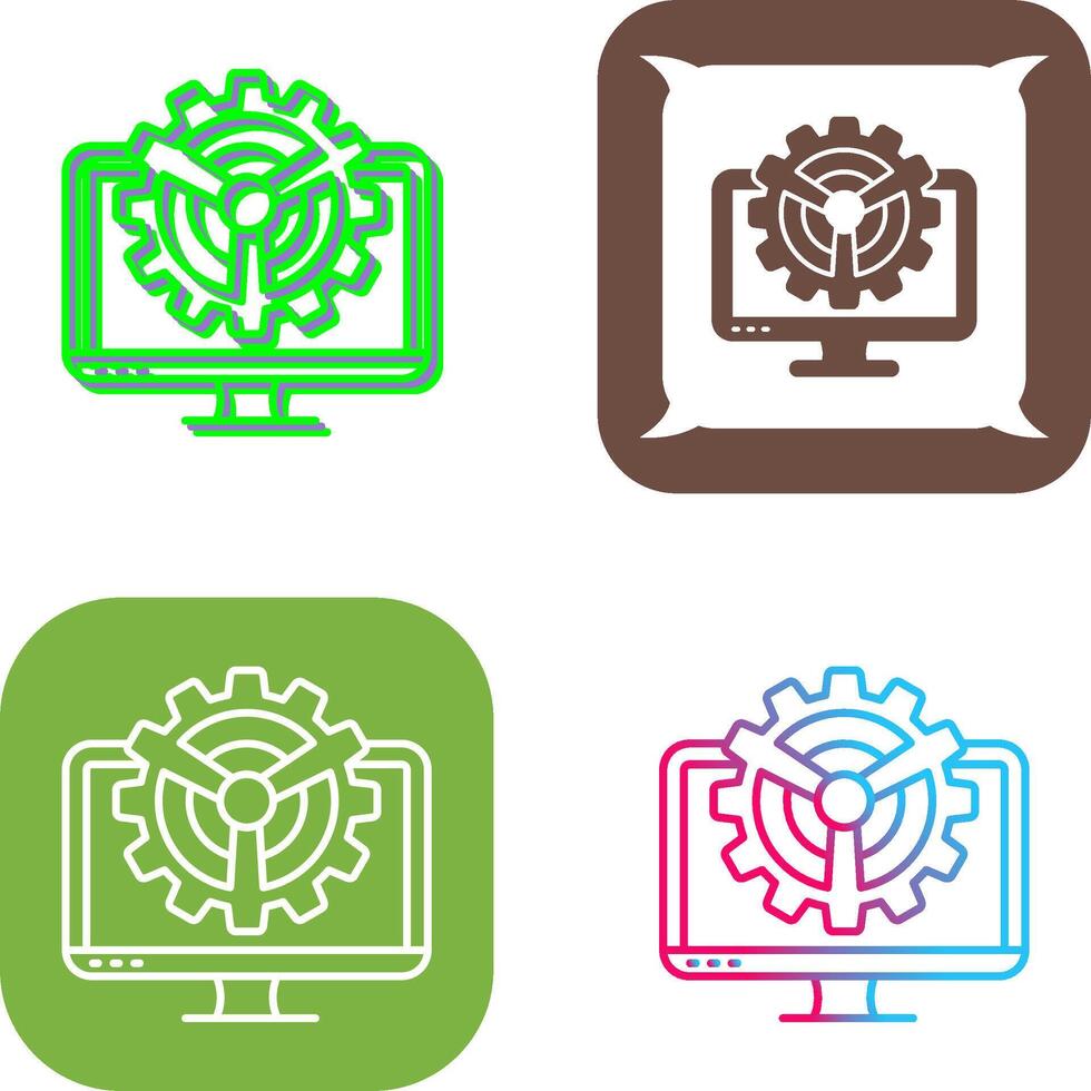 Monitor Icon Design vector