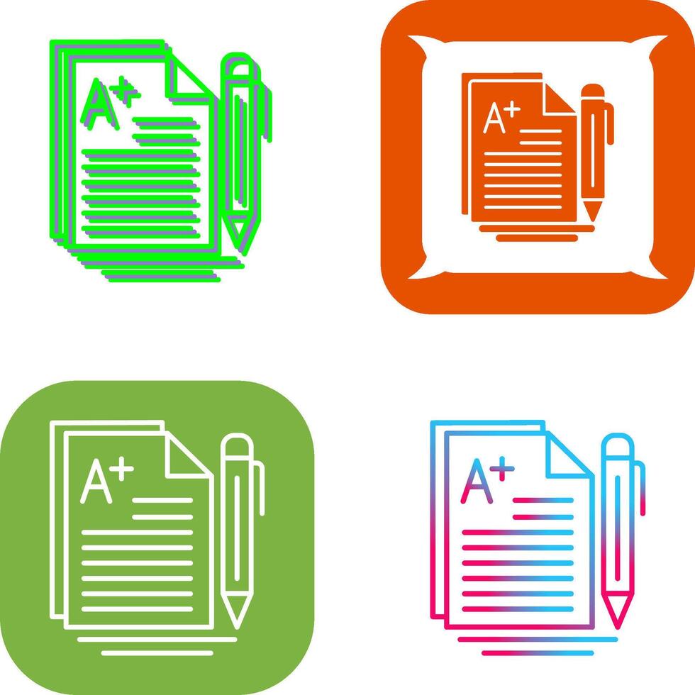 A Grade Icon Design vector