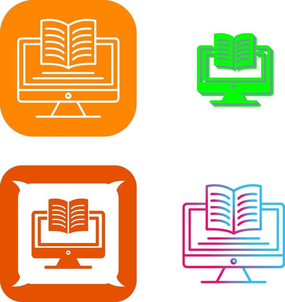 Digital Learning Icon Design vector