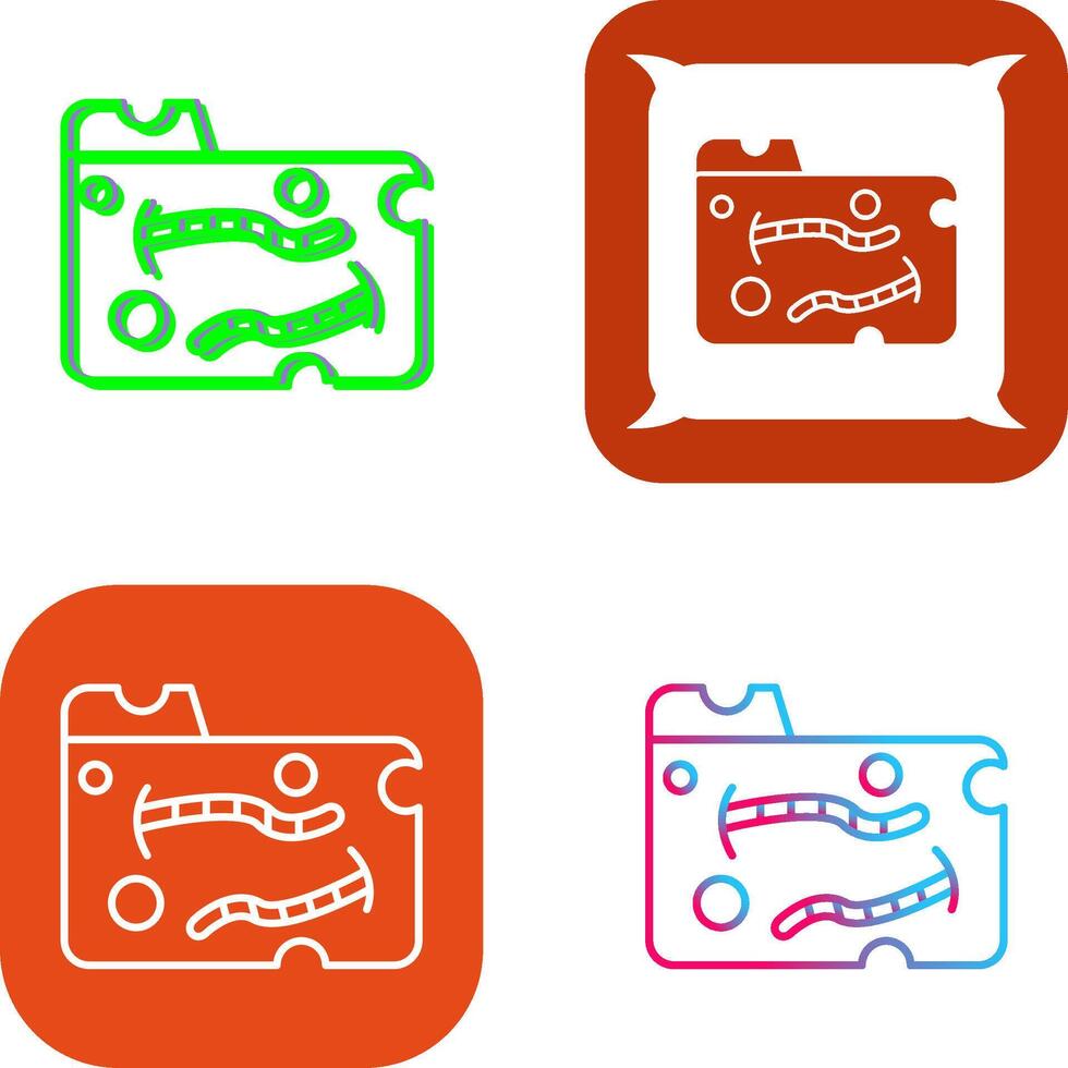 Worm Icon Design vector