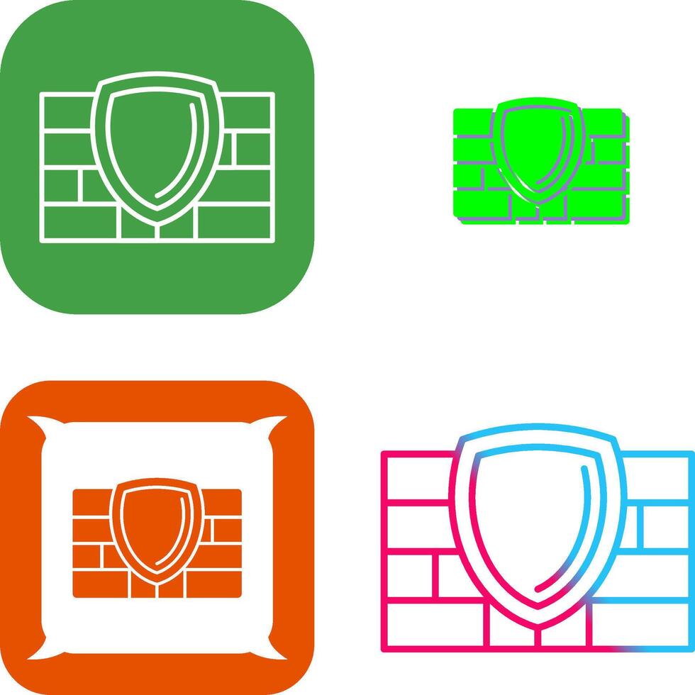 Firewall Icon Design vector