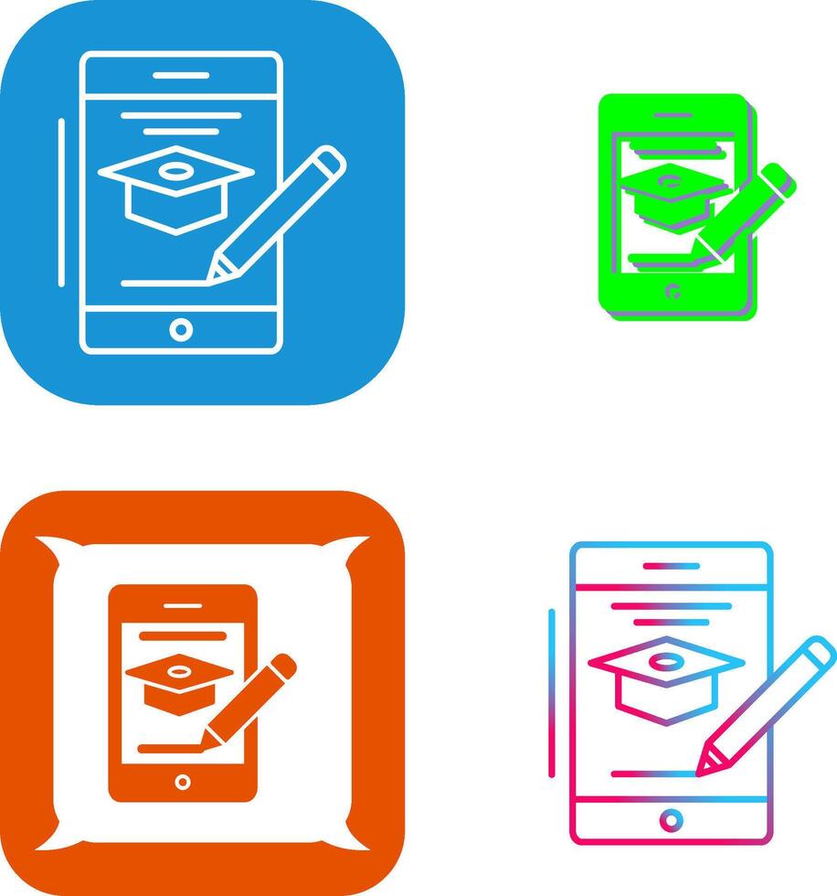 Online Course Icon Design vector