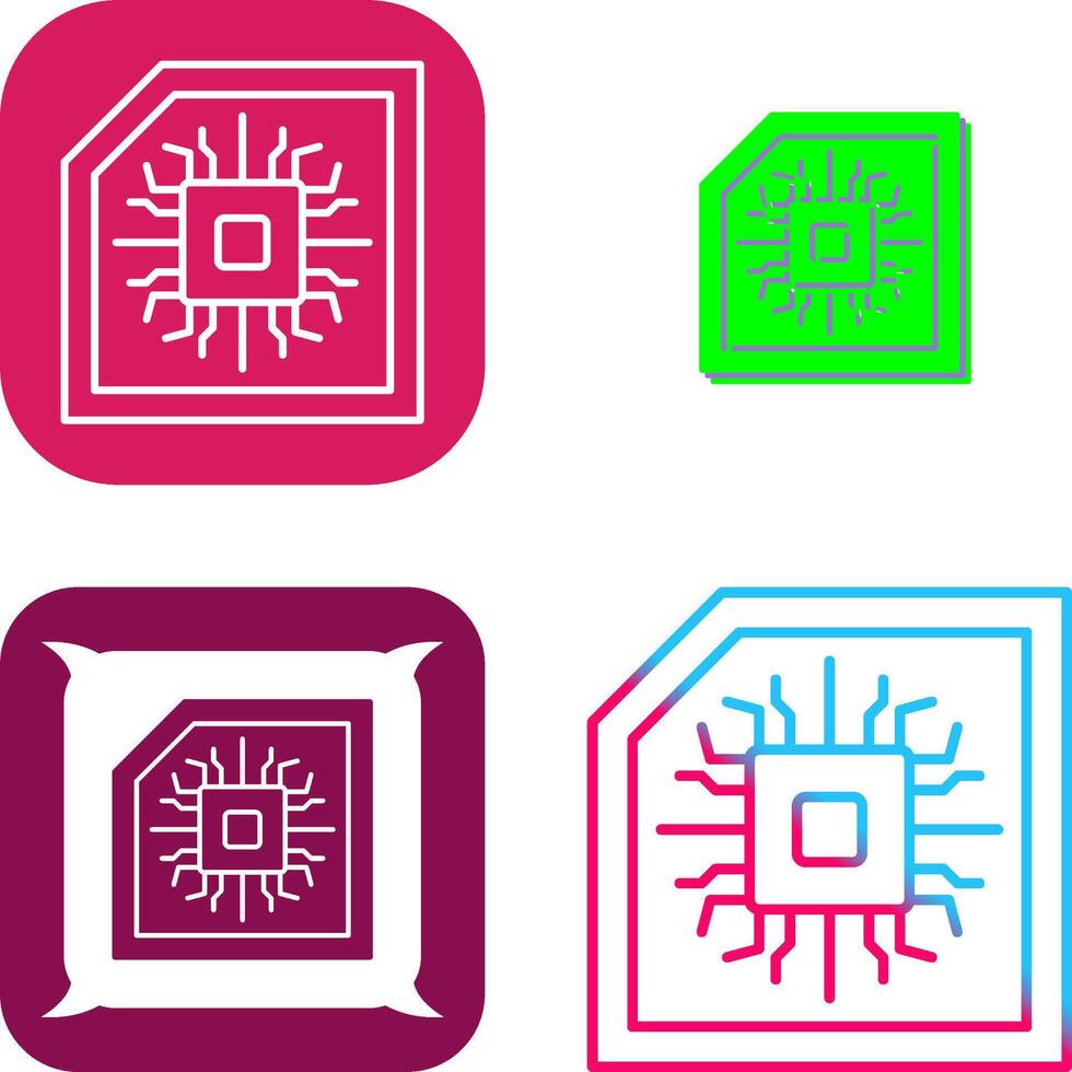 Chip Icon Design vector