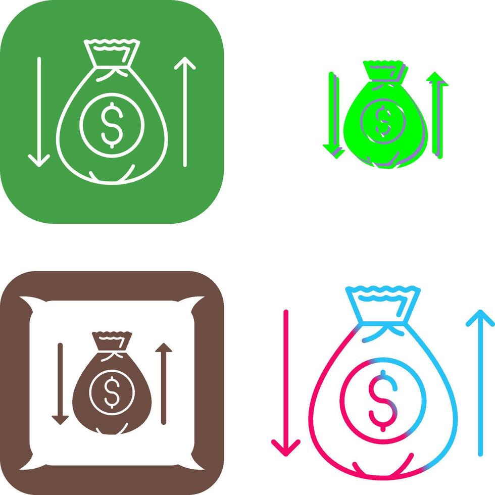 Money Bag Icon Design vector