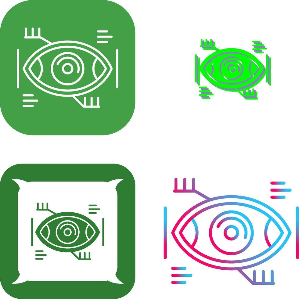 Eye Recongnition Icon Design vector