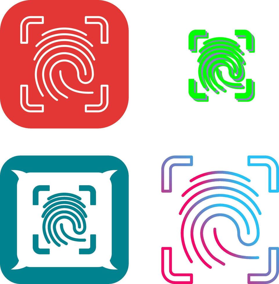Finger Print Icon Design vector