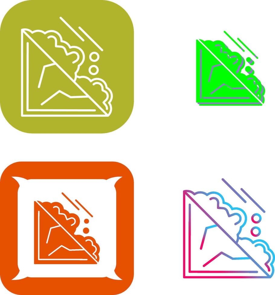 Avalanche Icon Design vector