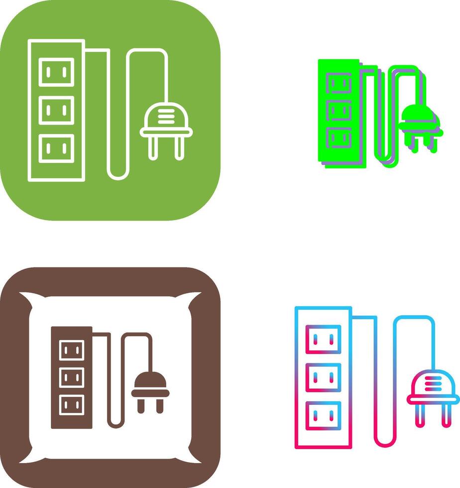 Power Socket Icon Design vector