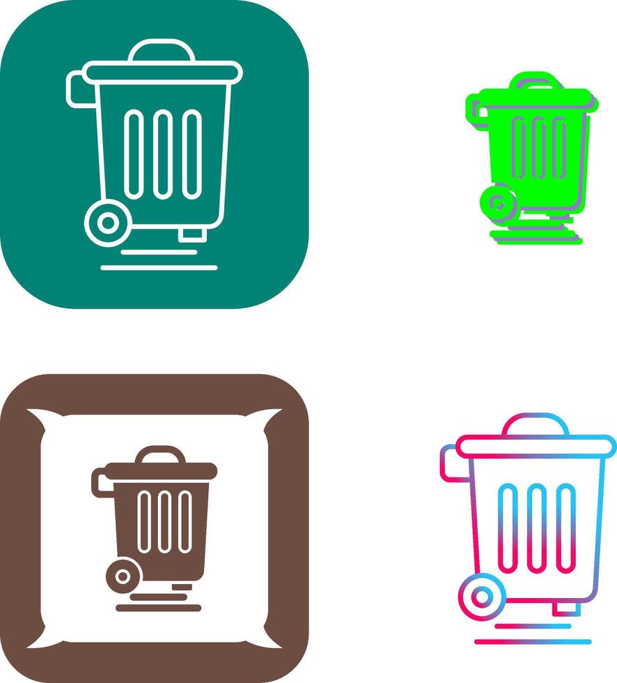 Dustbin Icon Design vector