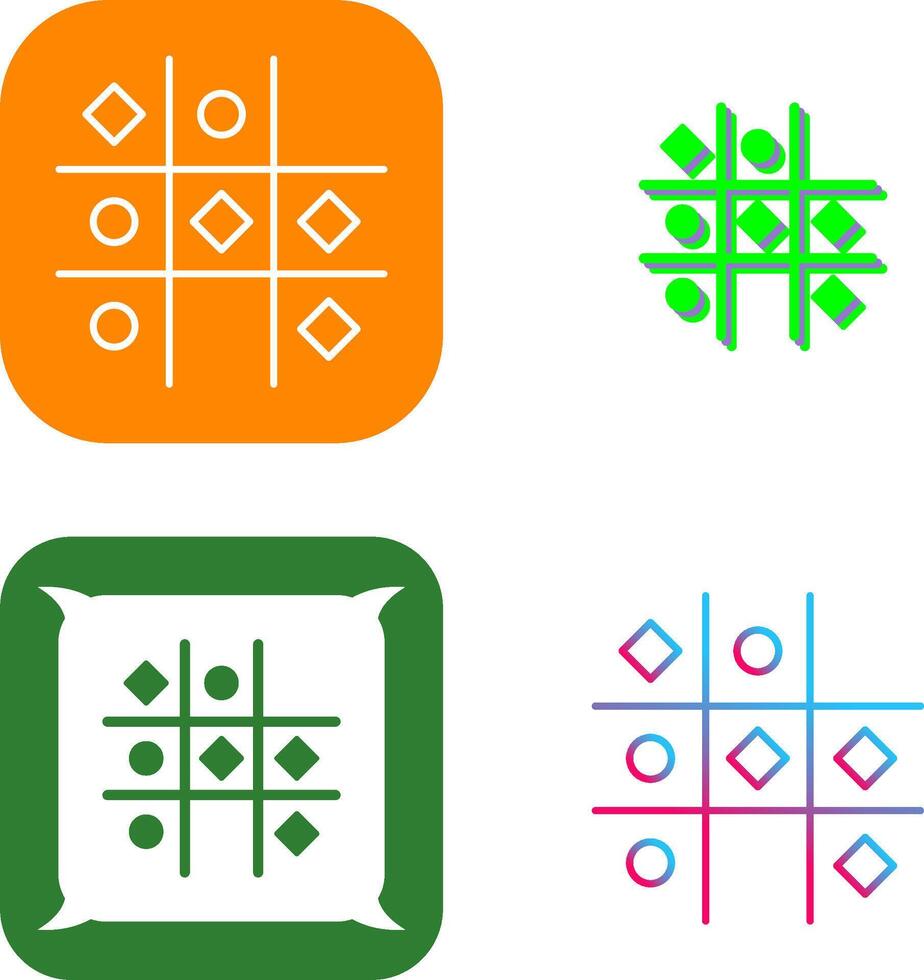 Tic Tac Toe Icon Design vector