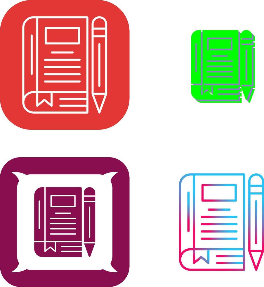 Diary Icon Design vector