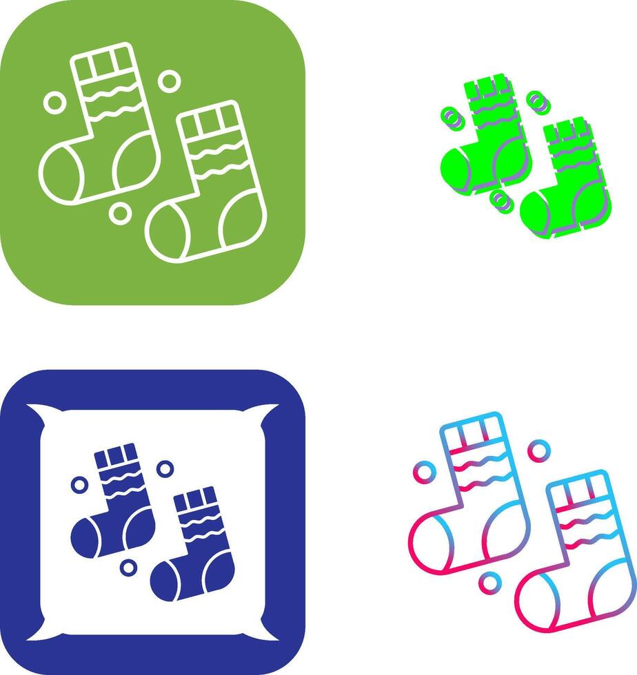 Winter Socks Icon Design vector