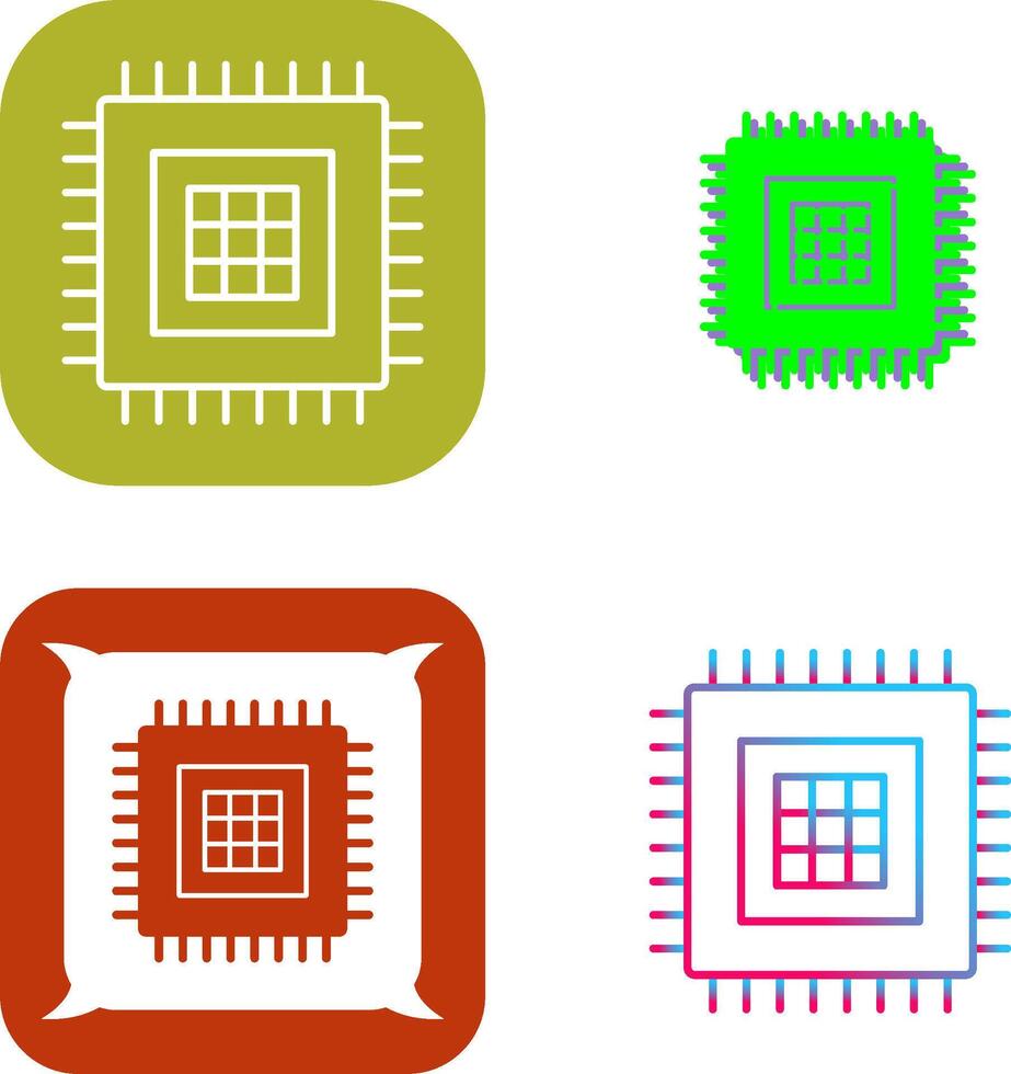 Processor Icon Design vector