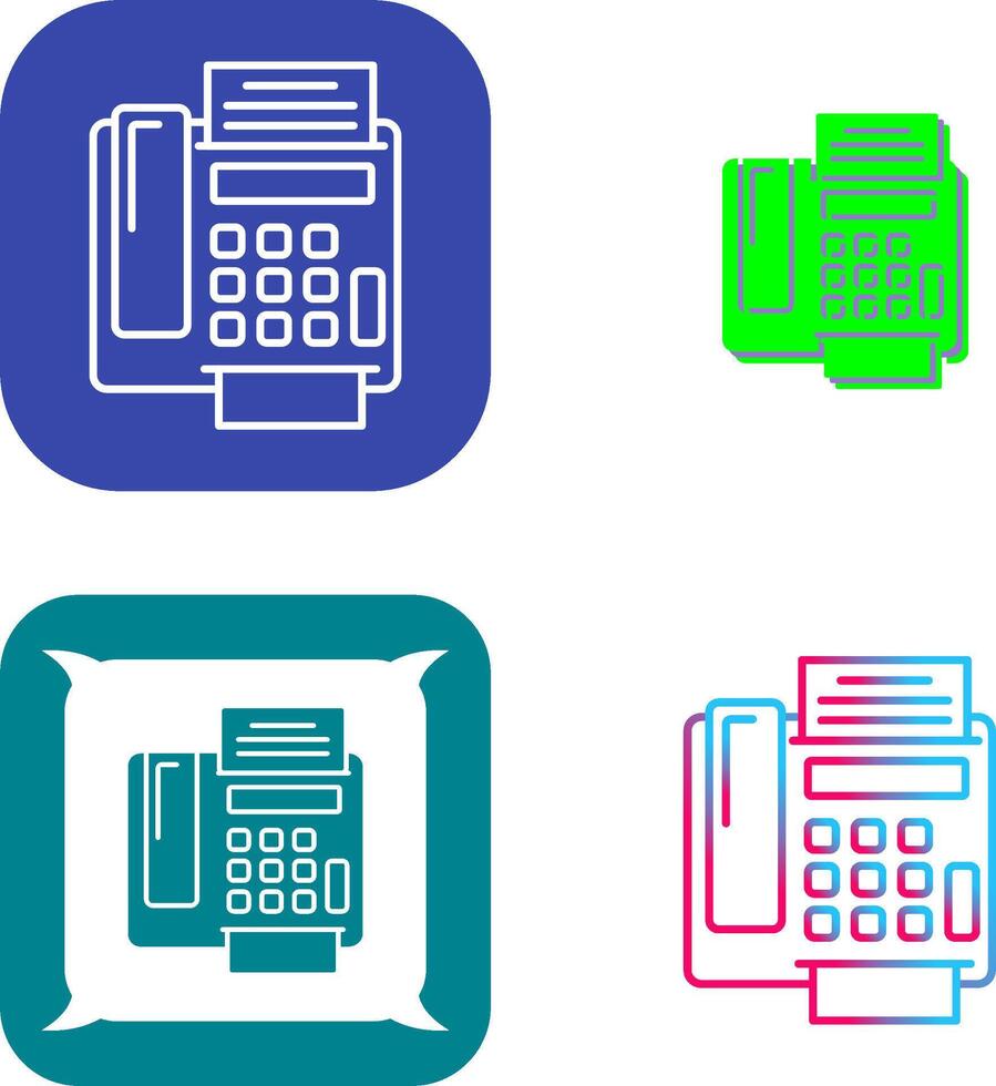 fax Machine Icon Design vector