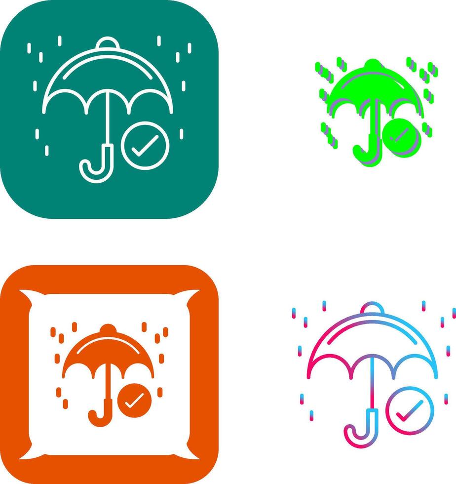 Keep Dry Icon Design vector