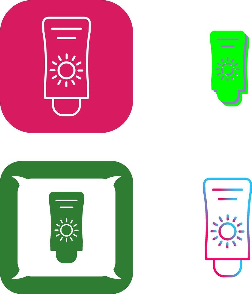 Sun Cream Icon Design vector