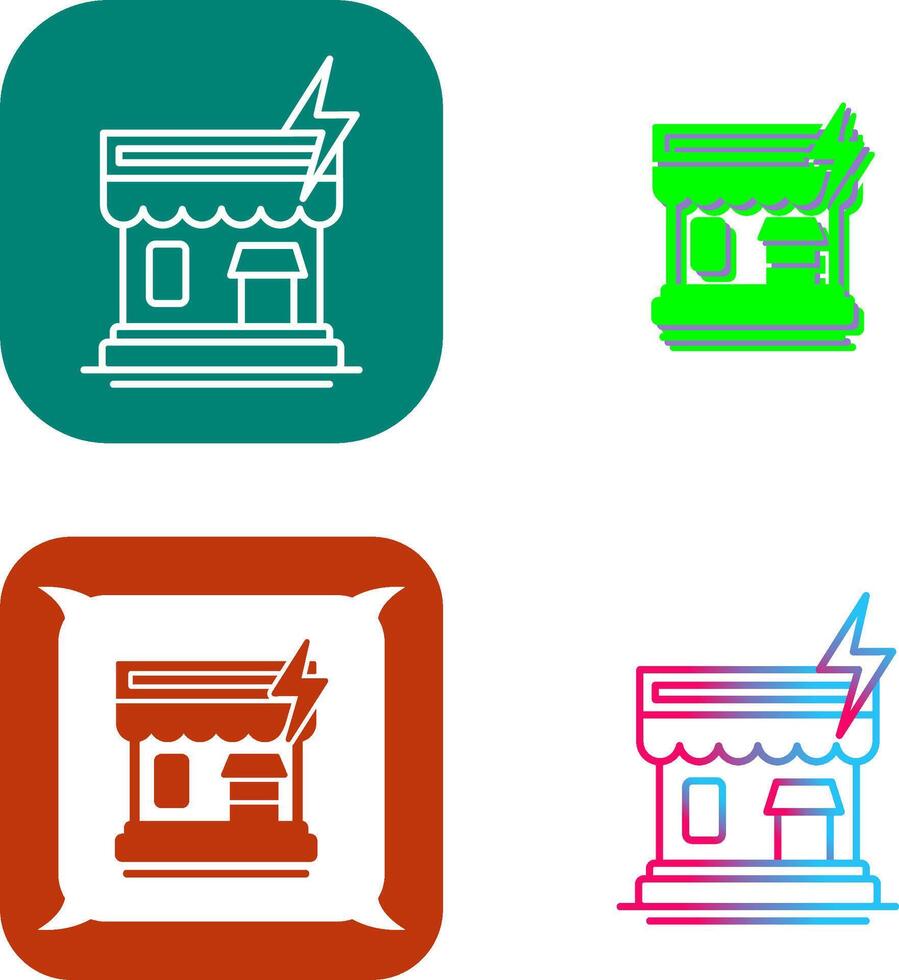 Natural Disaster Icon Design vector